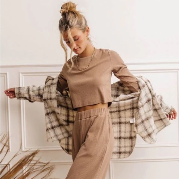 BOHME - Demetri Ribbed Top - Mocha - Picture 3 of 10